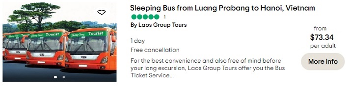 Sleeping bus Hanoi  Luang Prabang